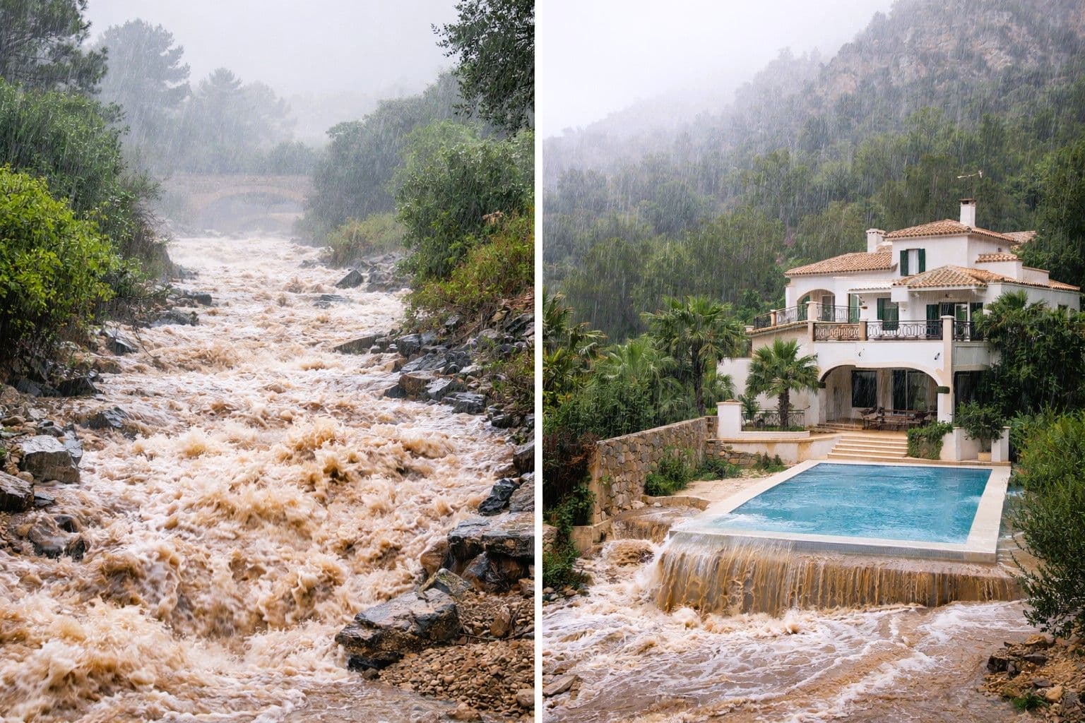 Sturzfluten und Torrents auf Mallorca und Ibiza! Naturgefahren für Immobilien erläutert